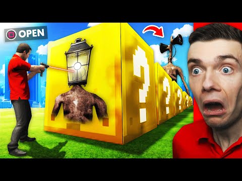 Opening LIGHT SIREN HEAD LUCKY BLOCKS In GTA 5 (Scary)