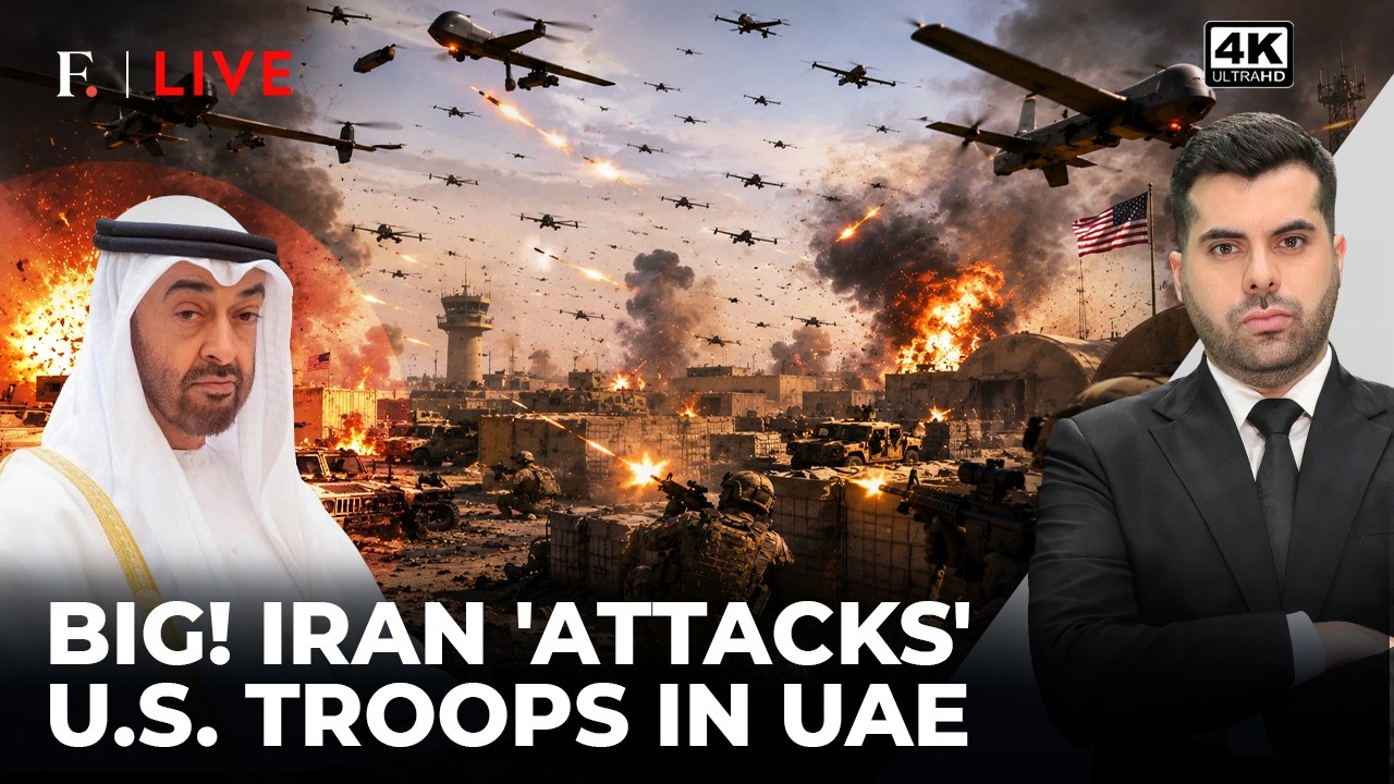 Iran Unleashes Drone Swarm On US Forces In UAE After Trump 'Bombed' Hormuz Island | Firstpost Live