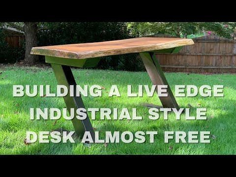 INDUSTRIAL STYLE LIVE EDGE DESK