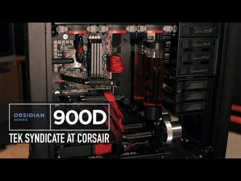Corsair Obsidian Series 900D - Loaded with 4 Radiators, 3 GTX 670's, 23 Fans