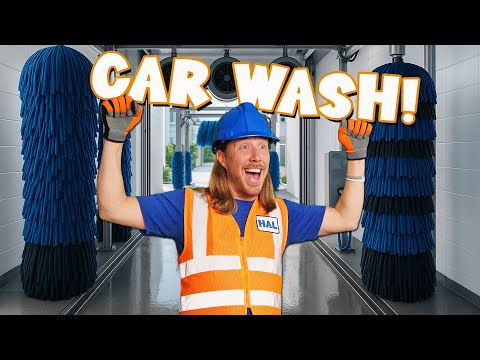 At the Carwash with Handyman Hal | Awesome Car Washes | Dinosaur Car Wash