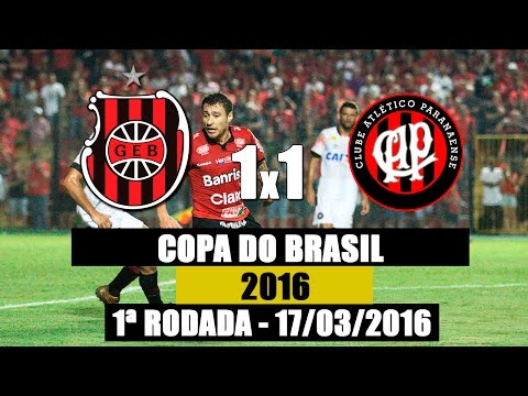 G.E.Brasil 1X1 Atlético Paranaense - Copa do Brasil - 17/03/2016