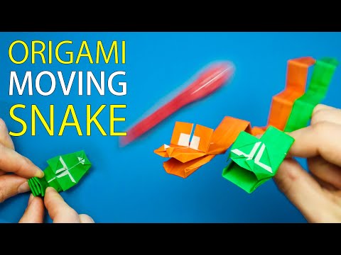 Easy Origami: How to make jumping snake (Yakomoga) | Amazing paper snake easy toy