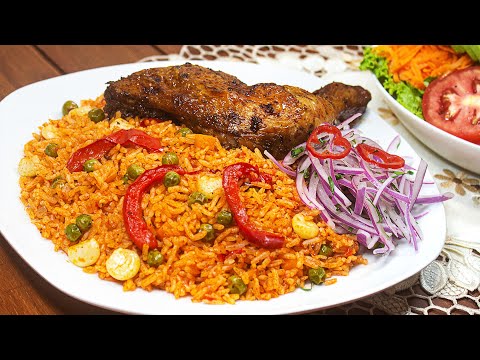 Delicioso y Fácil Arroz Rojo con Tomates y Pimientos | Sazón y Corazón