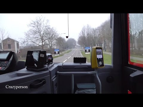Cabinerit Spijkenisse - Zuidland, EBS Buslijn 106 in mist