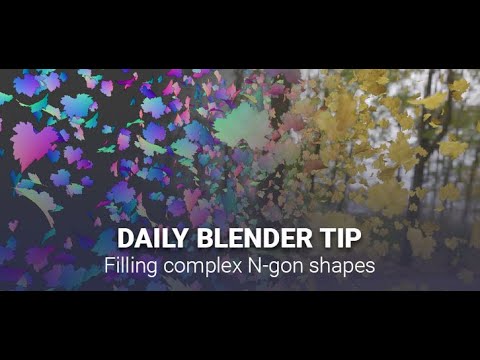 Daily Blender Secrets - Filling complex N-gon shapes like leaves