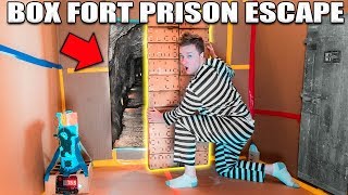24 HOUR BOX FORT PRISON ESCAPE ROOM!! 📦🚔 Top Secret Passage To Escape!
