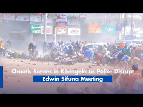 Chaotic Scenes in Kitengela as Police Disrupt Edwin Sifuna Meeting