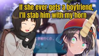 Subaru met her little sister and had gone full unicorn on her | Amagami | Hololive | English Sub |