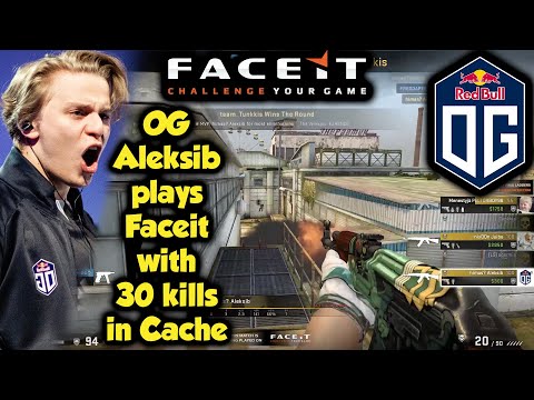 OG Aleksib plays Faceit with 30 kills in Cache