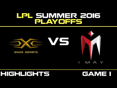 SS vs IM Game 1 Highlights Tencent LPL summer playoffs 2016 Snake Esports vs I MaY