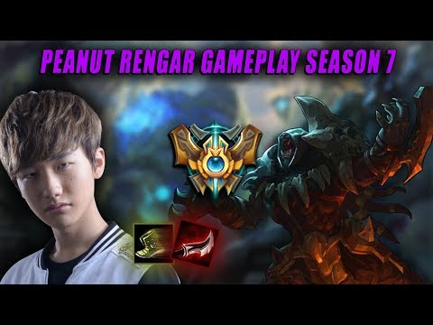 SKT T1 Peanut Rengar | Season 7 Rengar vs Jarvan IV Gameplay | Patch 7.16