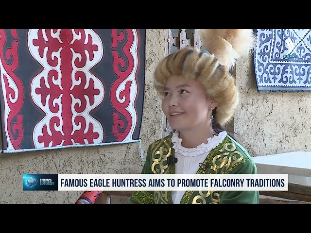 Famous eagle huntress aims to promote falconry traditions