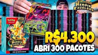 Abri +300 PACOTES de Cartas Pokémon Heróis Excelsos
