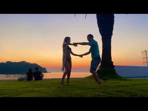 Bachata dancing  with mt.fuji in the background