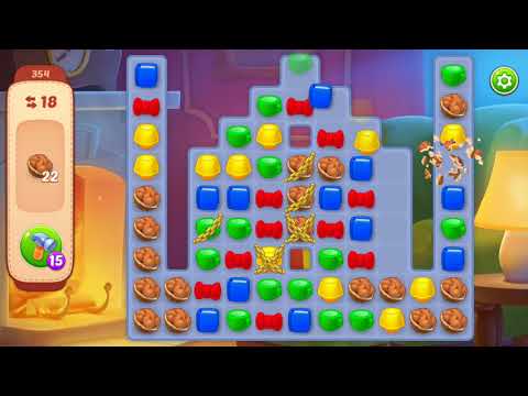 [Gameplay] Homescapes - Level 354 (No Boosters)