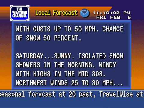 Weatherstar 4000 emulator - Baltimore, Maryland - February 8, 2013