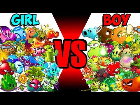 All GIRL vs BOY Plants - Who Will Win? - Pvz 2 Team Plant vs Team Plant v11.7.1