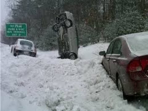 Car ice Sliding crash 2021 #1