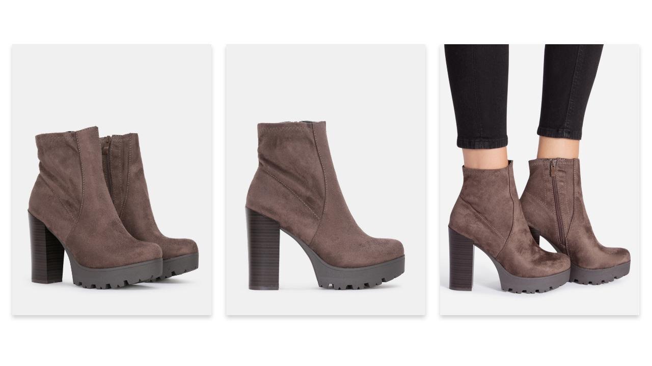 Botki na słupku Canada Taupe - DeeZee.pl