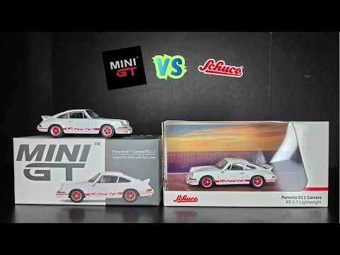 Feature Image thumbnail for the video blog Mini GT vs Schuco!  Porsche 911 Carrera RS 2.7 - COMPARISON by  booster_diecast