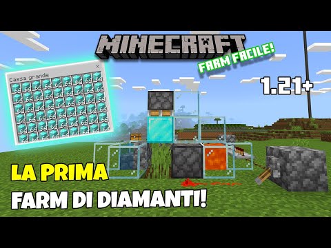 The FIRST WORKING DIAMOND FARM for BEDROCK EDITION 100% REAL || MINECRAFT ITA