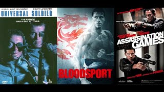 JEAN CLAUDE VAN DAMME UNIVERSAL SOLDIER BLOODSPORT ASSASSINATION GAMES MOVIES REVIEW MOVIE FILMS