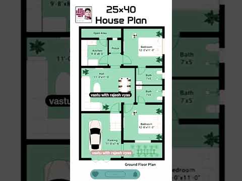 2BHK House Plan | 25x40 North Facing House Plan Design