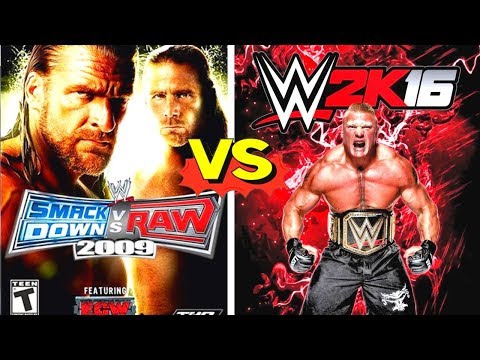 WWE Smackdown VS Raw 2009 Finishers VS WWE 2K16 Finishers Comparison