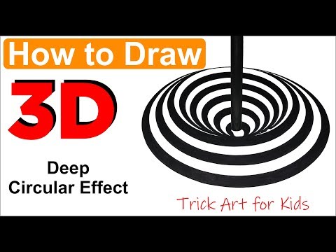 How to draw || 3D  Circular hole effect II Geometric Drawing || Easy Tips And Tricks For Students