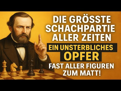 Die GRÖSSTE Schachpartie aller Zeiten – Ein UNSTERBLICHES Opfer fast aller Figuren zum Matt!