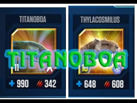 TITANOBOA VS THYLACOSMILUS II Jurassic World The Game II Dinosaurs Game