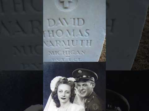 GRAVE OF PVT THOMAS WARMUTH  KIA 15/7/1944  WW2 🇺🇸  #war #history #grave #usa #germany #shorts