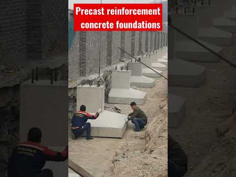 Precast reinforced concrete foundations construction techniques and procedures