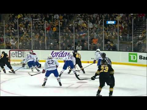 Rich Peverley sets up Pouliot's goal off a faceoff 12/19/11