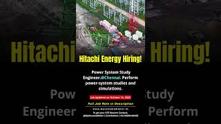 Power System Study Engineer — Hitachi Energy Chennai. ETAP/DIgSILENT skills. Apply now#powerengineer