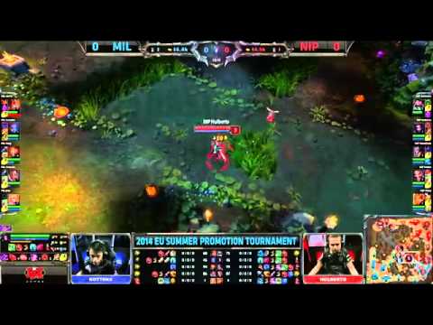 Millenium vs Ninjas in Pyjamas (Game 1) | 2014 EU LCS Summer Promotion Tournament [HQ]