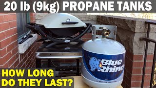 20-lb (9-kg) PROPANE TANKS - HOW LONG DO THEY LAST?  Run Time Test!