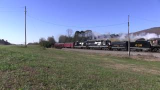 preview picture of video 'Southern 630 leads NS 060 south of Spring City'