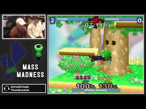 Mass Madness 44 SSBM - Younger (Falco) vs. Greenstach (Luigi) - Melee WQF