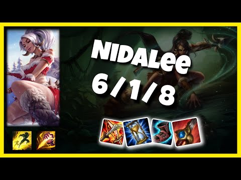 OCE Challenger Nidalee JUNGLE (6/1/8) vs Nunu & Willump Gameplay Replay - Patch 10.22
