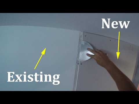 How to finish a Drywall Joint where NEW meets EXISTING