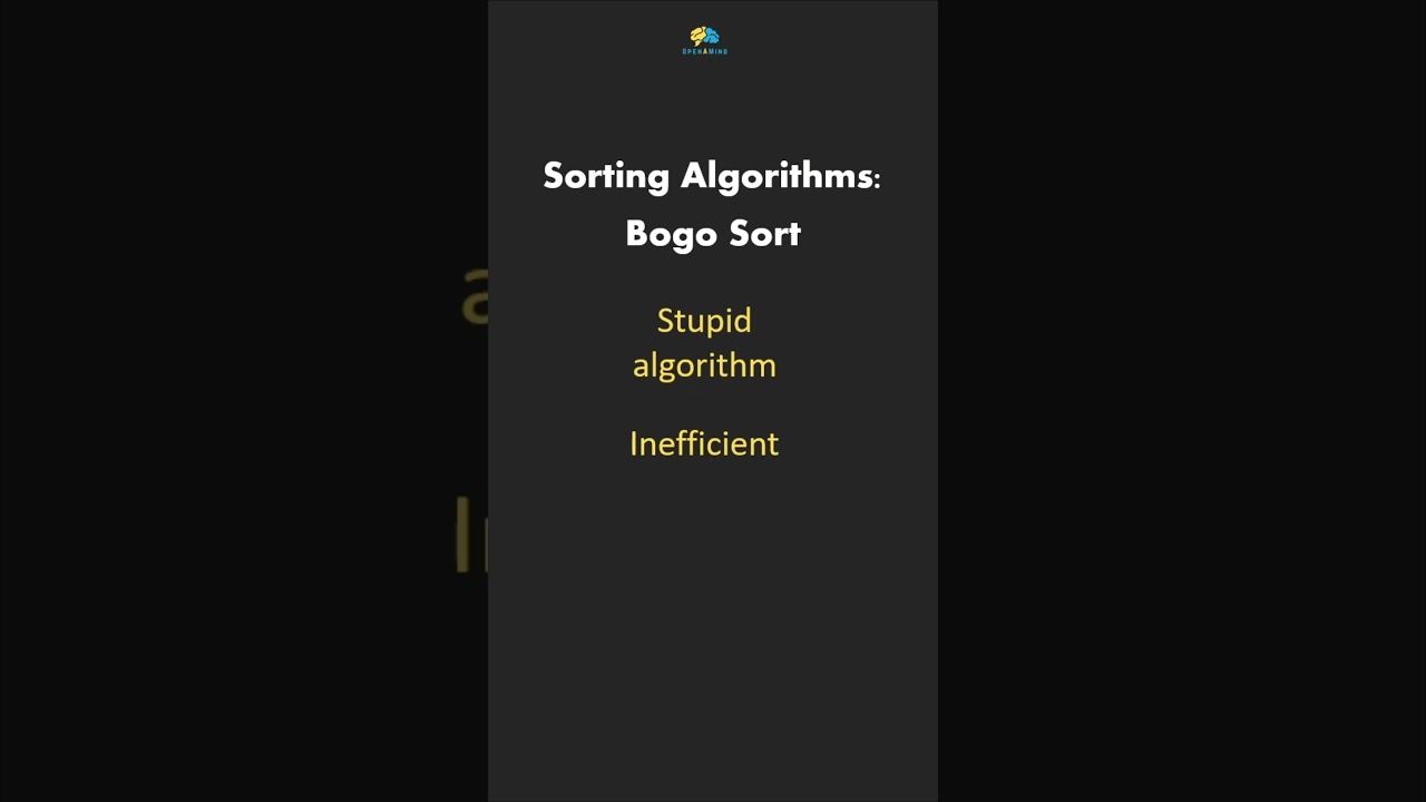 Bogo Sort - Algorithms in 60 Seconds #sortingalgorithm #coding #programming #learntocode
