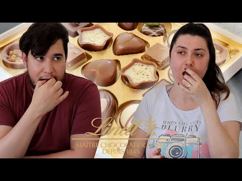 PROVANDO OS CHOCOLATES DA LINDT - CAIXA DE BOMBOM LINDT