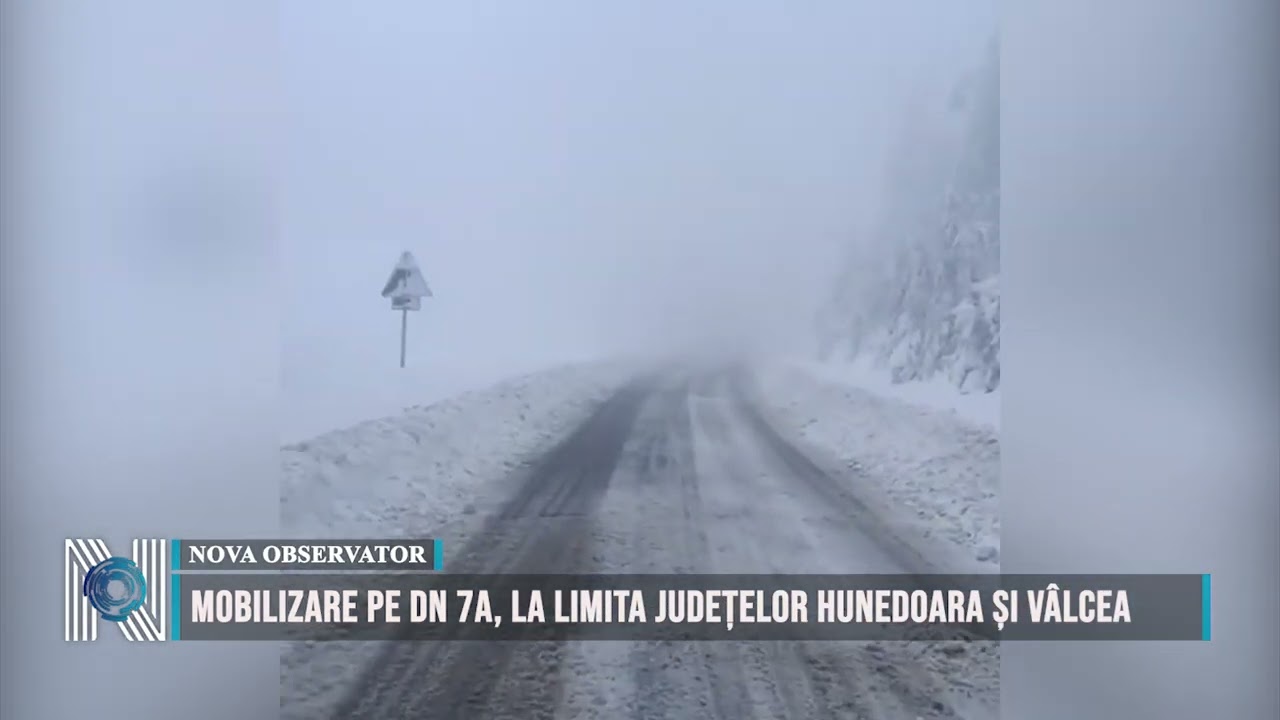 Mobilizare pe DN 7A, la limita județelor Hunedoara și Vâlcea
