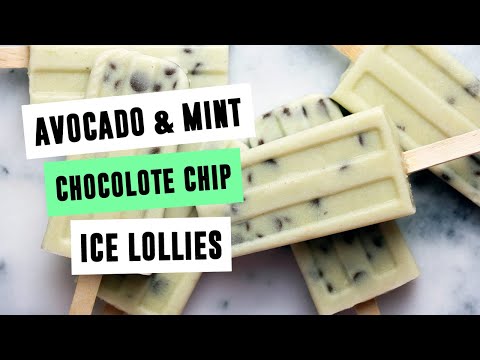 Avocado & Mint Chocolate Chip Ice Lollies | SO VEGAN