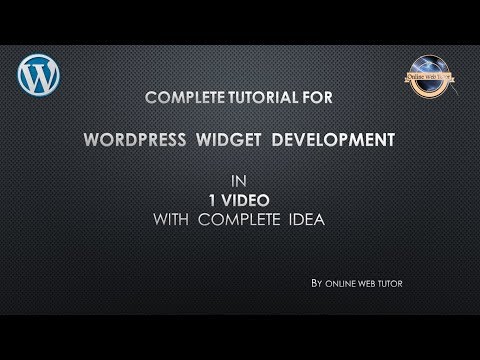 Complete tutorial for Widget Development in wordpress for beginners  in 1 video | Widget Development Video