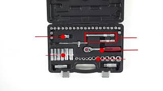 3/8" CHROMEplus súprava nástrčných kľúčov, 46-dielna KS Tools 918.0846