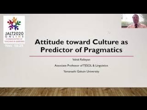 Vahid Rafieyan: Attitude Toward Culture as Predictor of Pragmatics