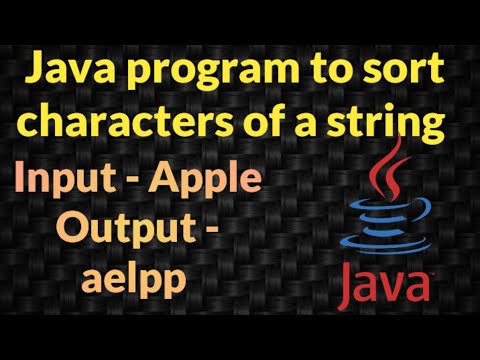 Sorting The String In Java